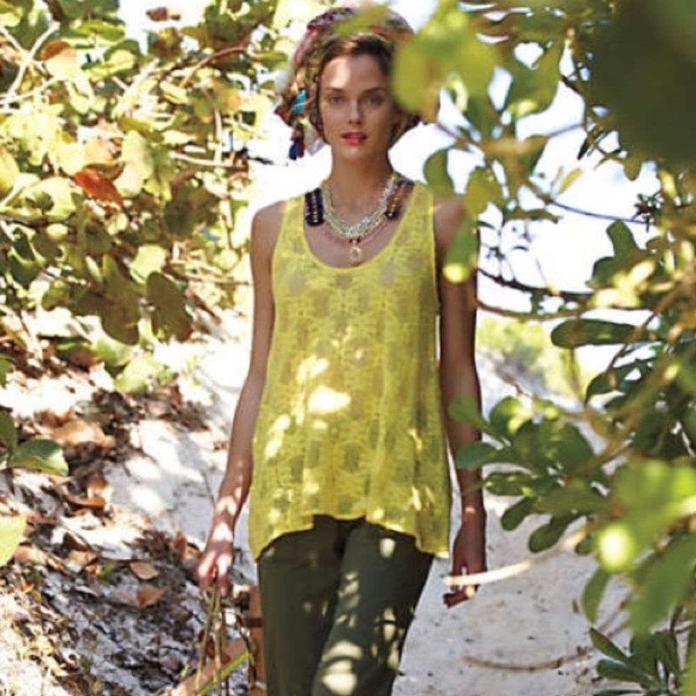 Anthropologie Deletta Poinciana Lace Tank